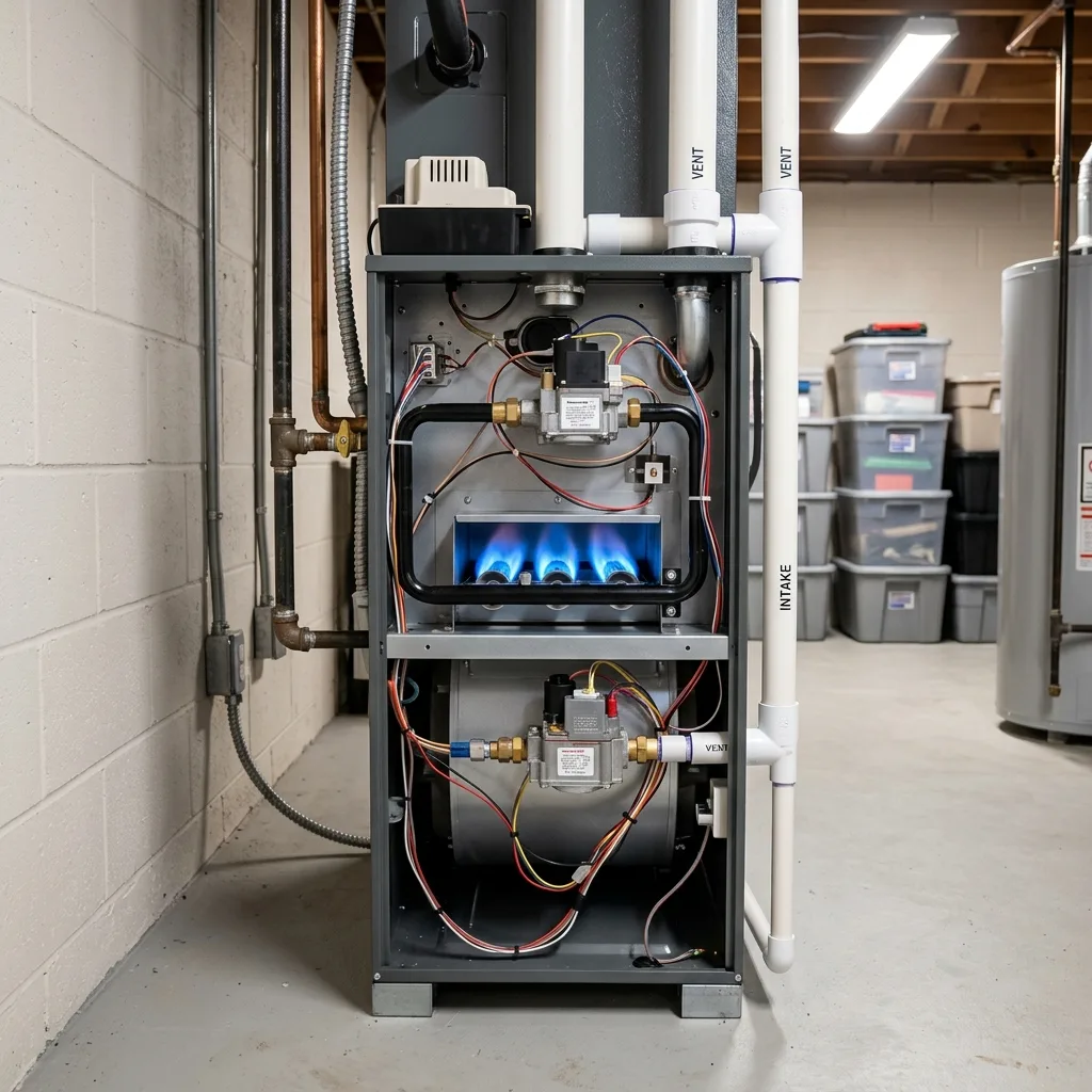 Repaired furnace with new high-altitude pressure switch