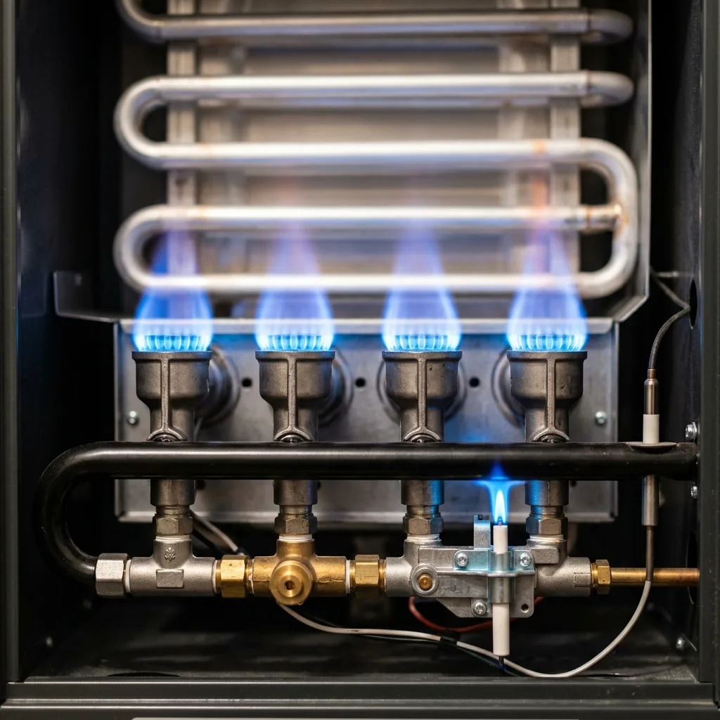 Clean blue furnace flames after altitude calibration