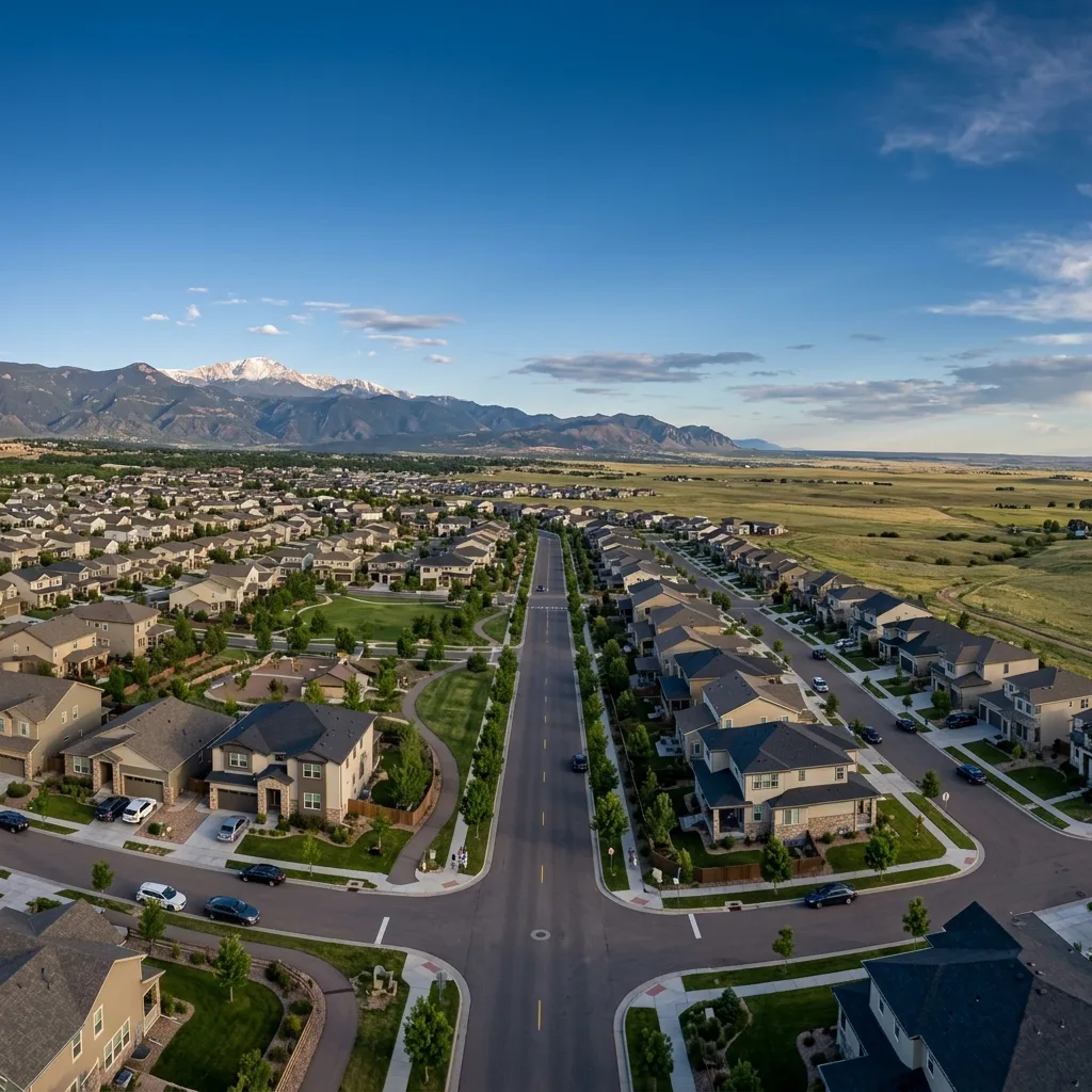 Cimarron Hills, Colorado - community overview showing the residential area we serve for furnace repair