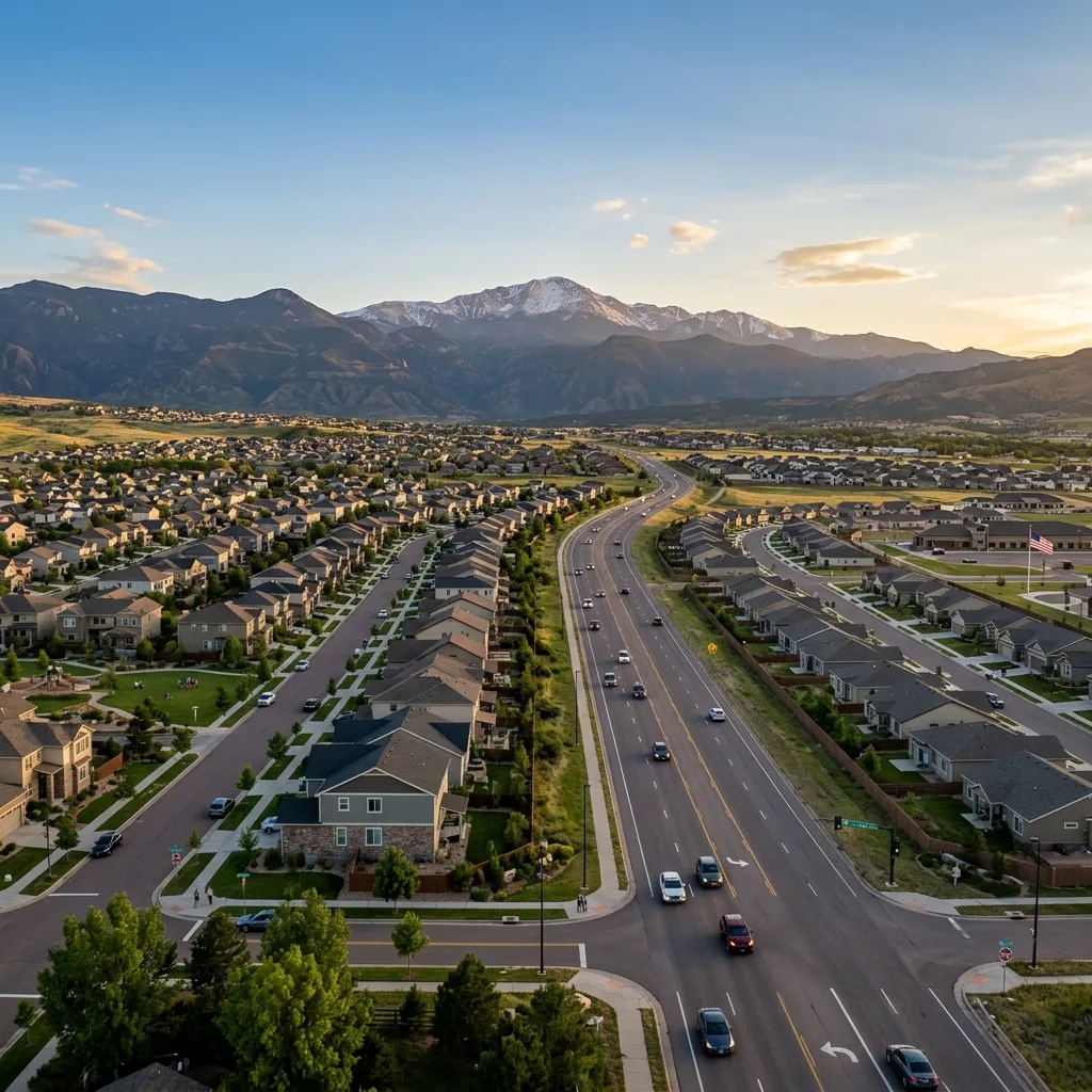 Fountain, Colorado - community overview showing the residential area we serve for furnace repair