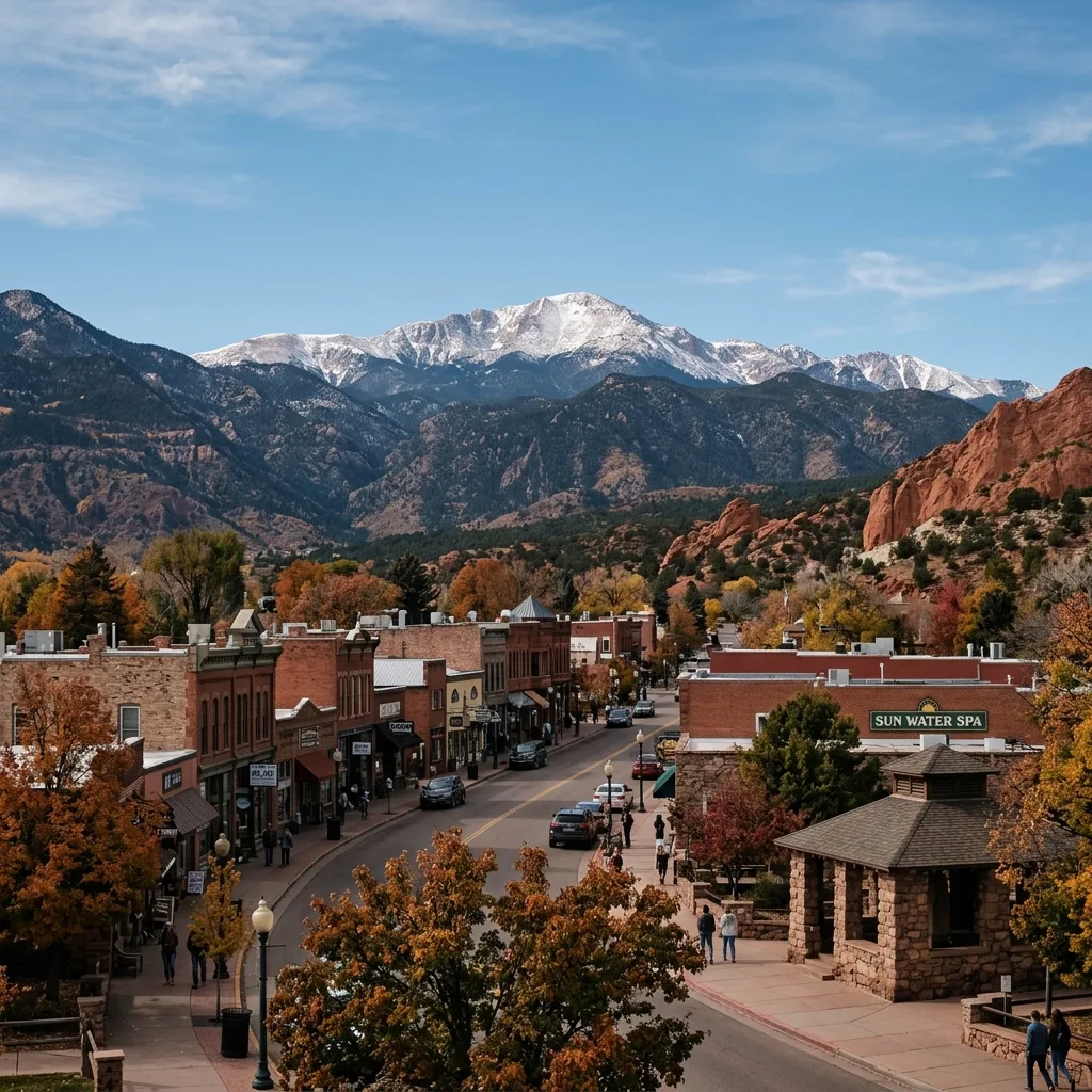 Manitou Springs, Colorado - community overview showing the residential area we serve for furnace repair
