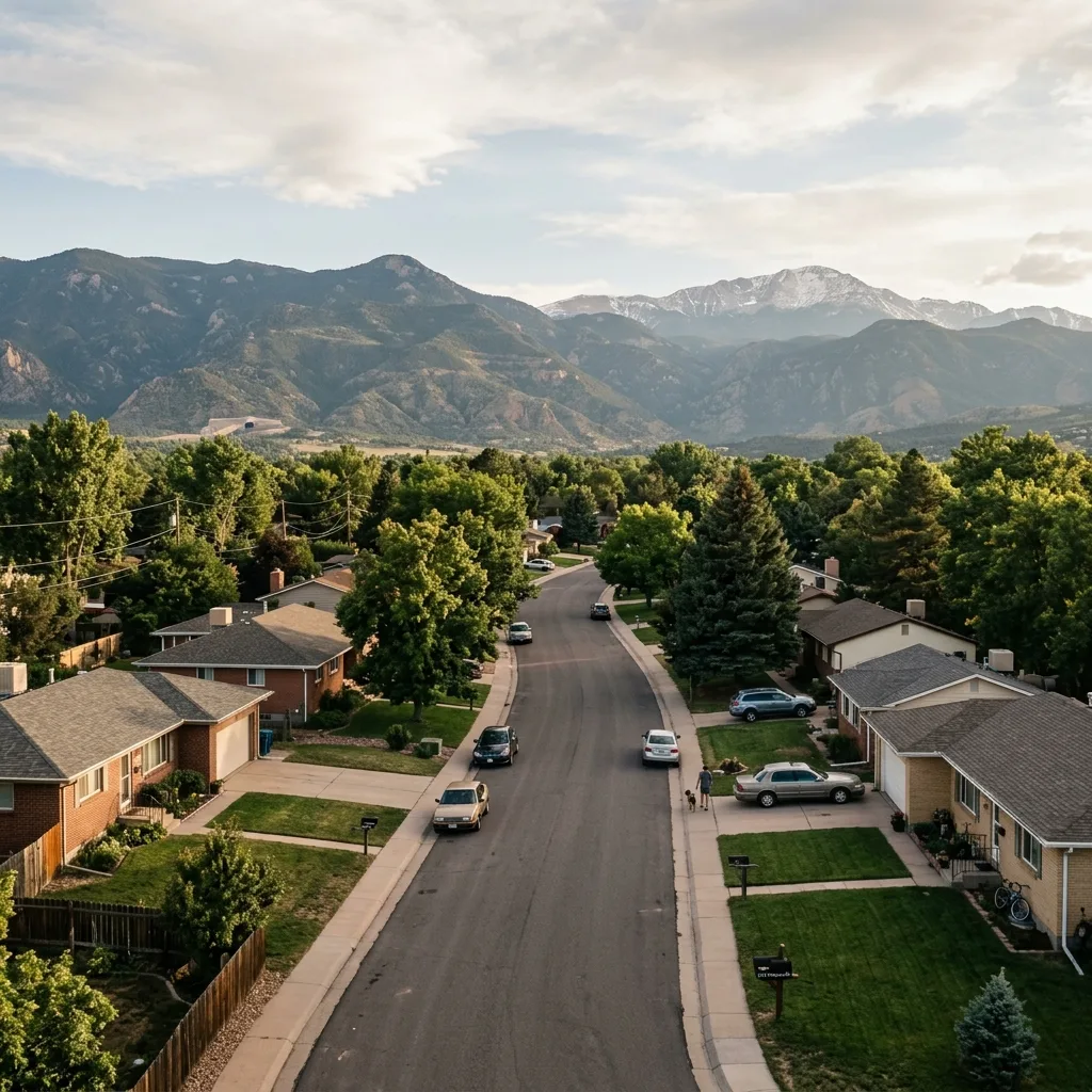 Stratmoor, Colorado - community overview showing the residential area we serve for furnace repair