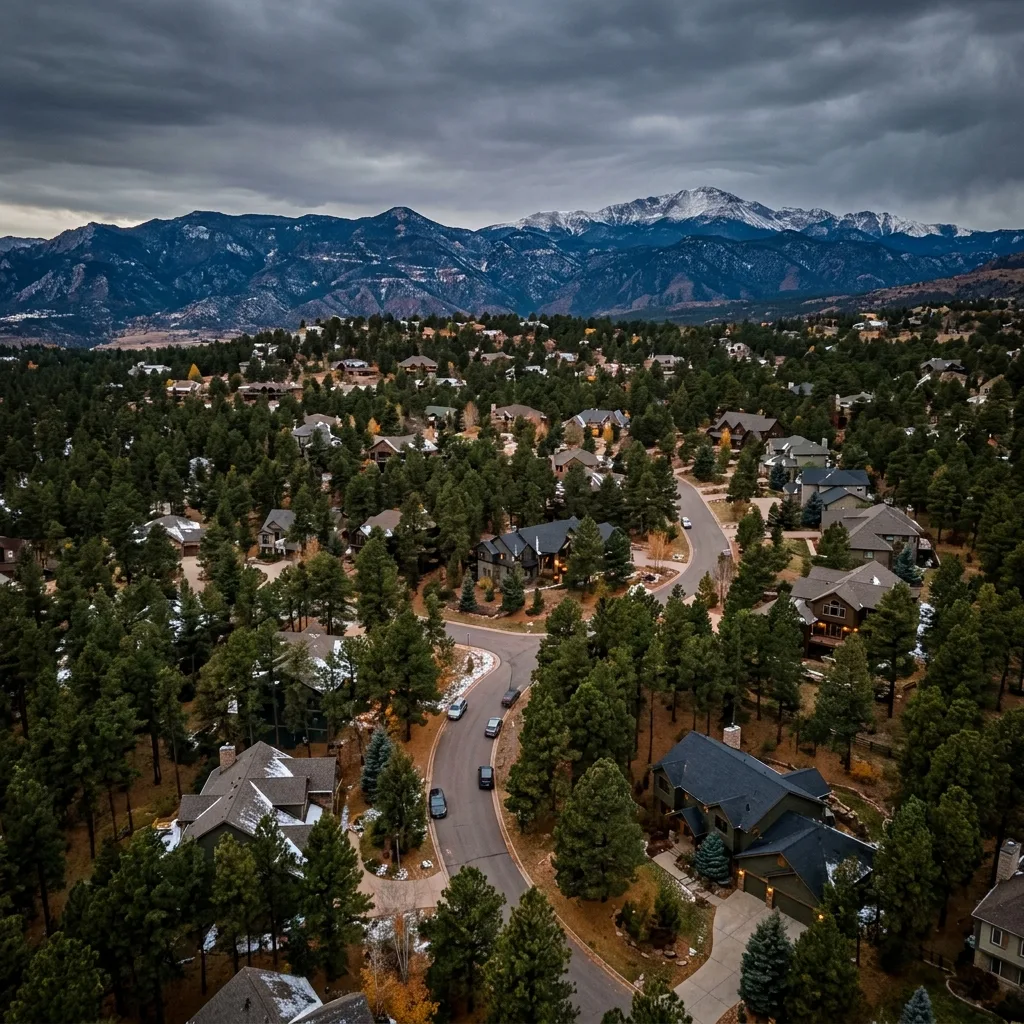 Woodmoor, Colorado - community overview showing the residential area we serve for furnace repair
